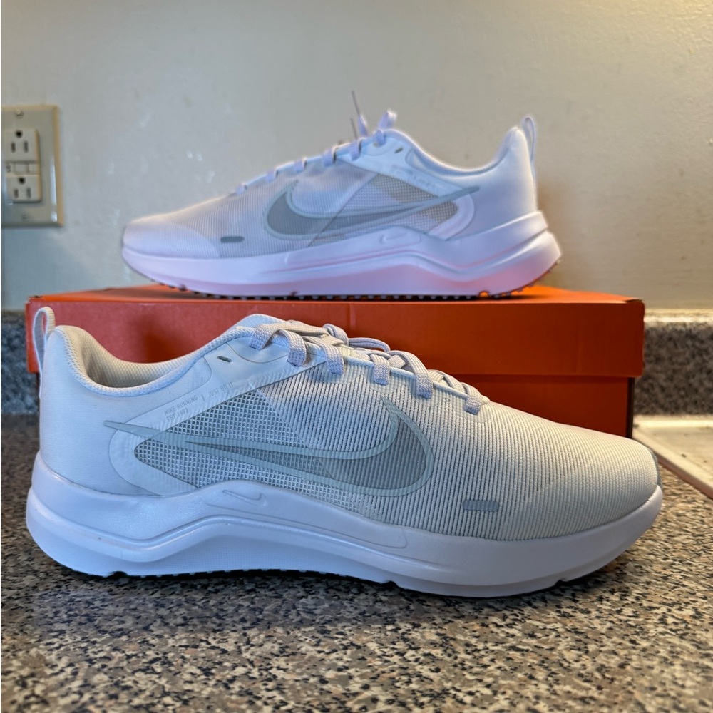 Nike Downshifter 12 White Pure Platinum Men’s Sizes Running Shoes DD9293-100